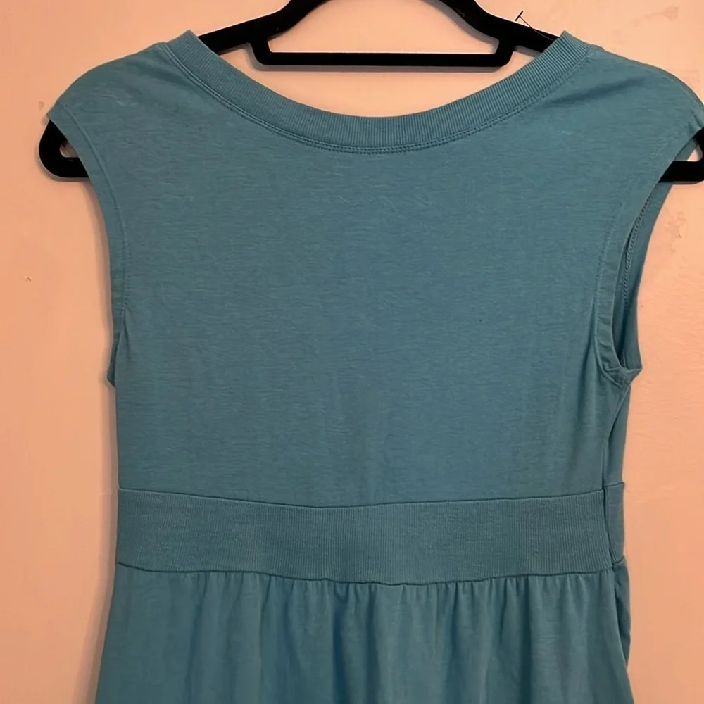 Aeropostale Teal V Neck Babydoll Mini Dress Y2K Early 2000s Size L